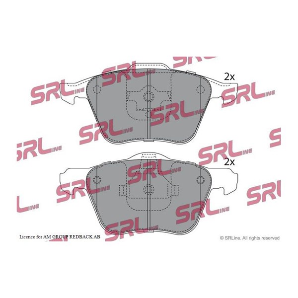 Bromsbeläggsats, Framaxel Srline S70-0478 SRLine