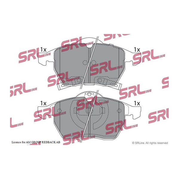 Bromsbeläggsats, Framaxel Srline S70-0481 SRLine