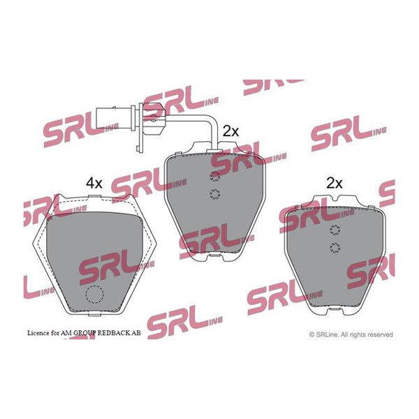 Bromsbeläggsats, Framaxel Srline S70-0482 SRLine