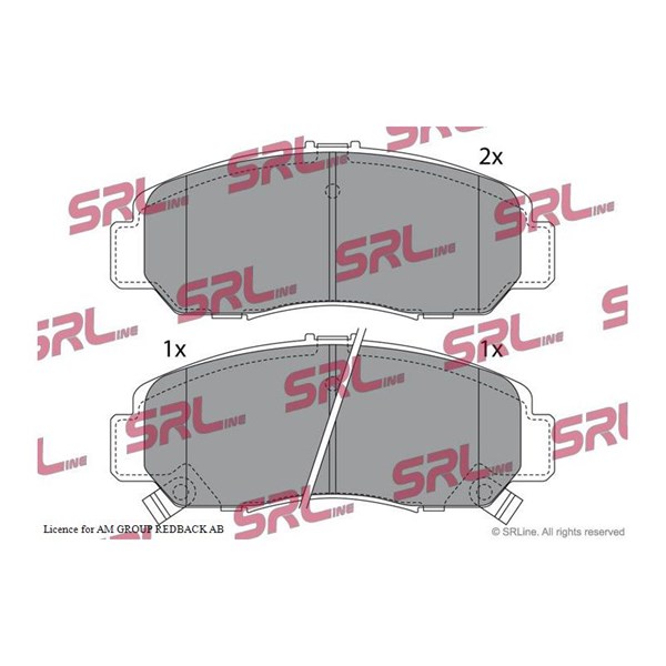 Bromsbeläggsats, Framaxel Srline S70-0483 SRLine