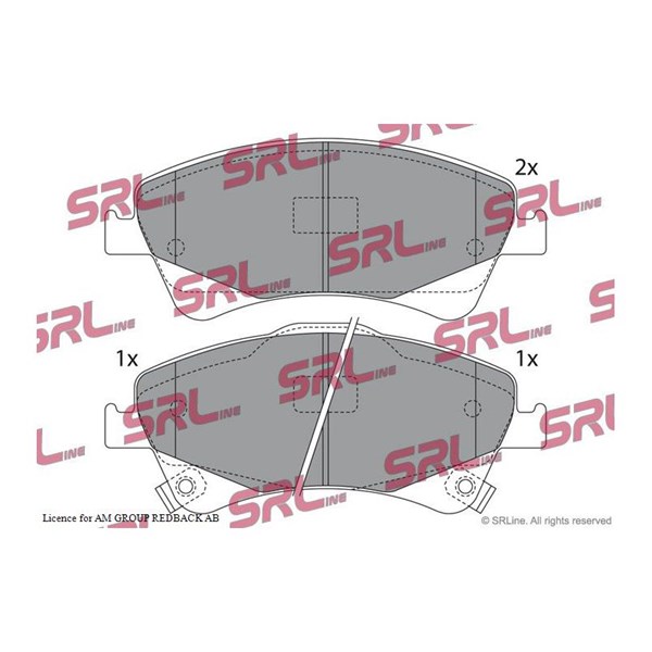 Bromsbeläggsats, Framaxel Srline S70-0484 SRLine