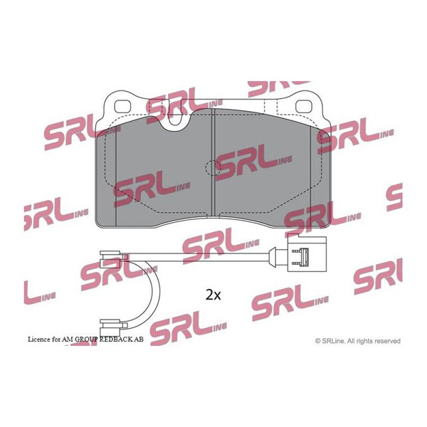 Bromsbeläggsats, Framaxel Srline S70-0491 SRLine