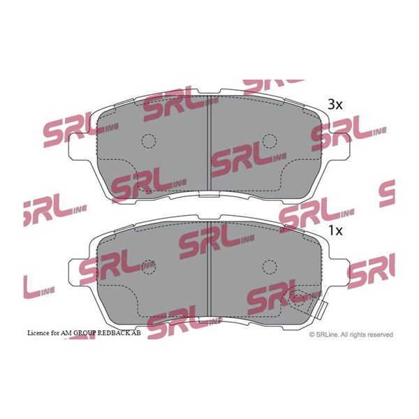 Bromsbeläggsats, Framaxel Srline S70-0493 SRLine