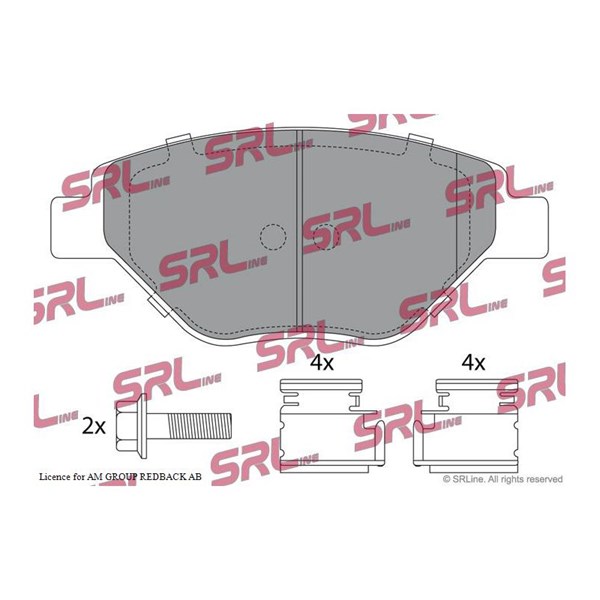 Bromsbeläggsats, Framaxel Srline S70-0504 SRLine