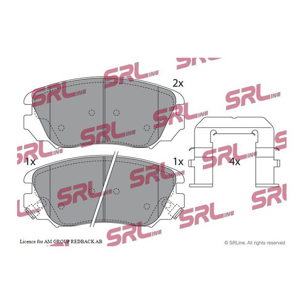 Bromsbeläggsats, Framaxel Srline S70-0506 SRLine
