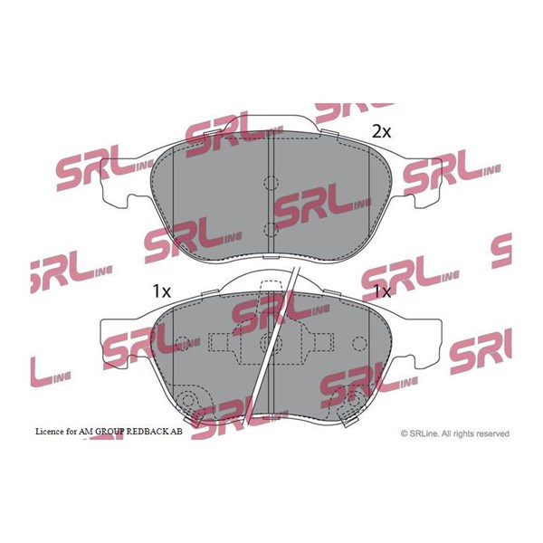 Bromsbeläggsats, Framaxel Srline S70-0508 SRLine