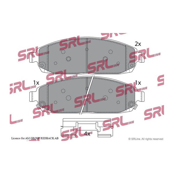 Bromsbeläggsats, Framaxel Srline S70-0509 SRLine