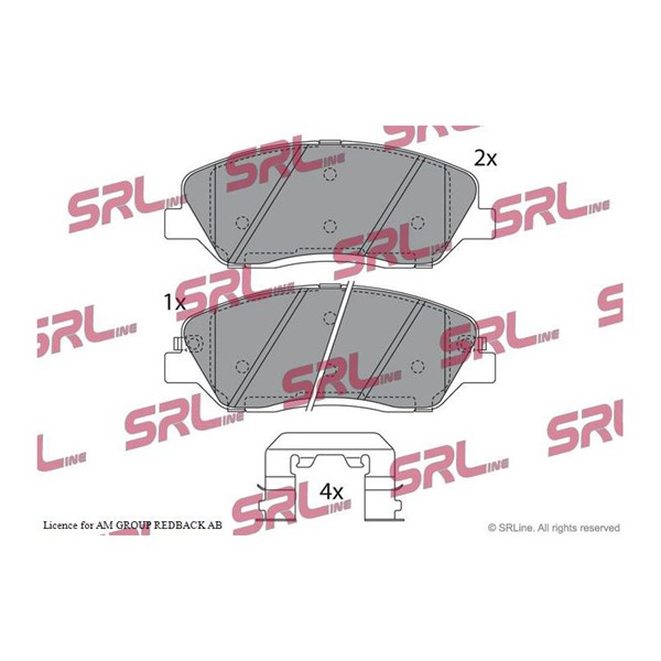 Bromsbeläggsats, Framaxel Srline S70-0510 SRLine
