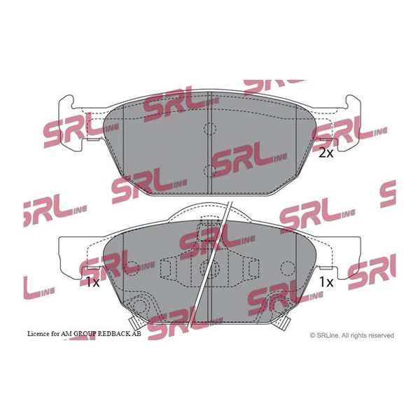 Bromsbeläggsats, Framaxel Srline S70-0511 SRLine