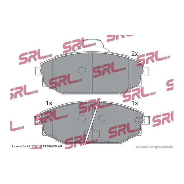 Bromsbeläggsats, Framaxel Srline S70-0514 SRLine