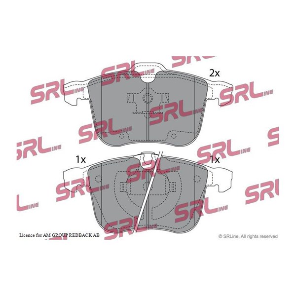 Bromsbeläggsats, Framaxel Srline S70-0515 SRLine