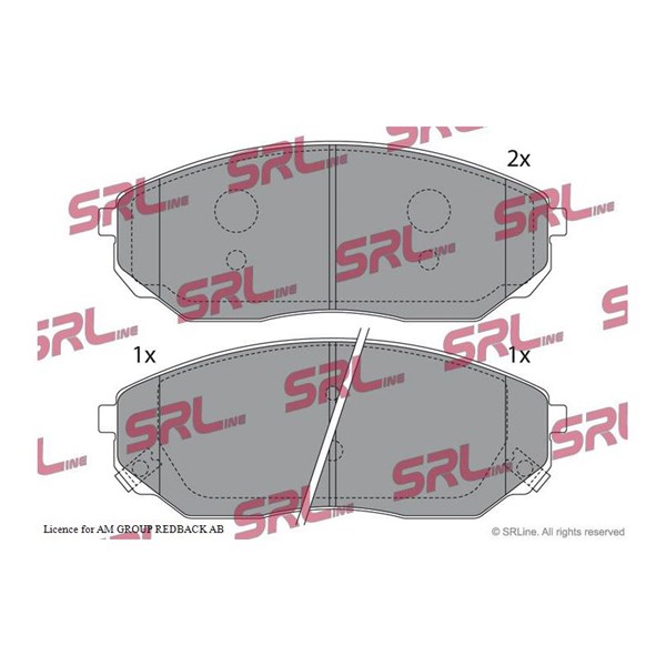 Bromsbeläggsats, Framaxel Srline S70-0518 SRLine
