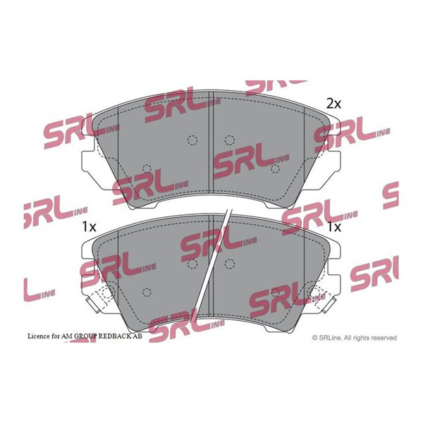 Bromsbeläggsats, Framaxel Srline S70-0520 SRLine