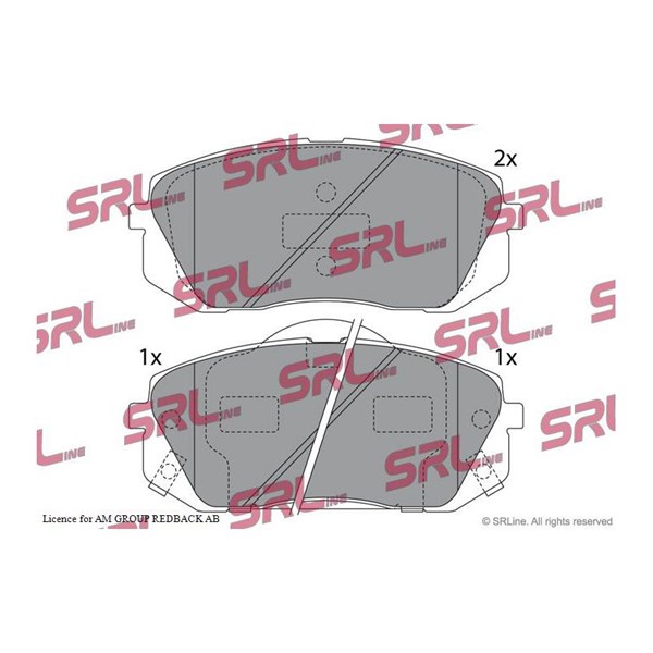 Bromsbeläggsats, Framaxel Srline S70-0527 SRLine