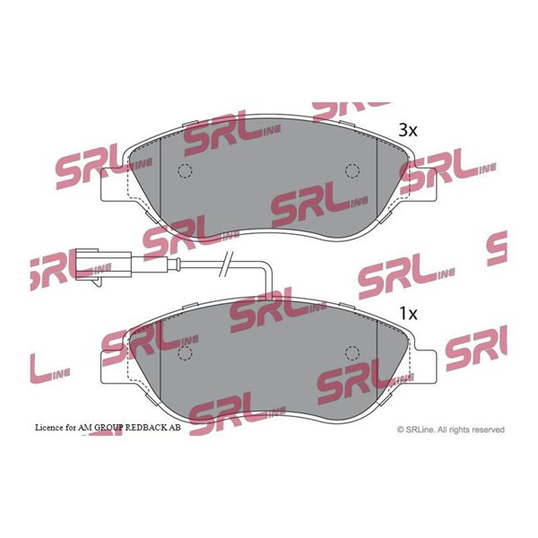 Bromsbeläggsats, Framaxel Srline S70-0528 SRLine