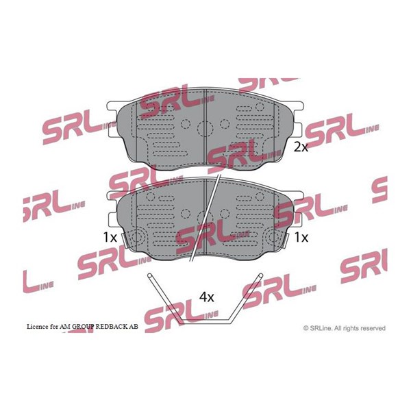 Bromsbeläggsats, Framaxel Srline S70-0531 SRLine