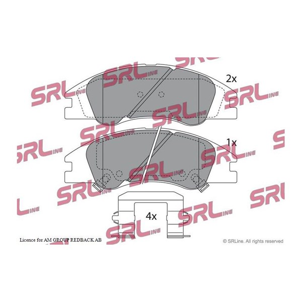 Bromsbeläggsats, Framaxel Srline S70-0533 SRLine