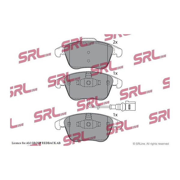 Bromsbeläggsats, Framaxel Srline S70-0534 SRLine