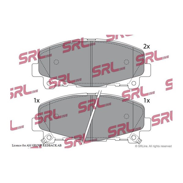 Bromsbeläggsats, Framaxel Srline S70-0544 SRLine