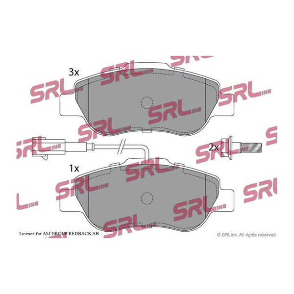 Bromsbeläggsats, Framaxel Srline S70-0547 SRLine