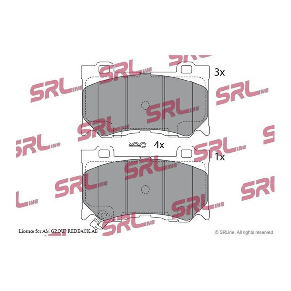 Bromsbeläggsats, Framaxel Srline S70-0555 SRLine