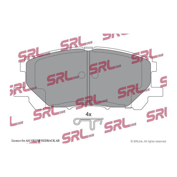 Bromsbeläggsats, Framaxel Srline S70-0557 SRLine