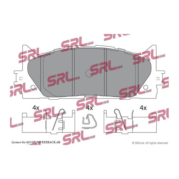 Bromsbeläggsats, Framaxel Srline S70-0558 SRLine