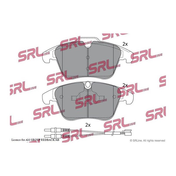 Bromsbeläggsats, Framaxel Srline S70-0560 SRLine