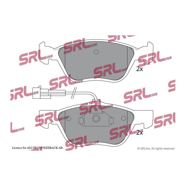 Bromsbeläggsats, Framaxel Srline S70-0564 SRLine