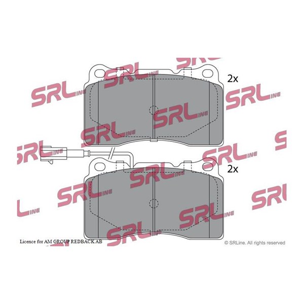 Bromsbeläggsats Ventilerad, Framaxel Srline S70-0565 SRLine