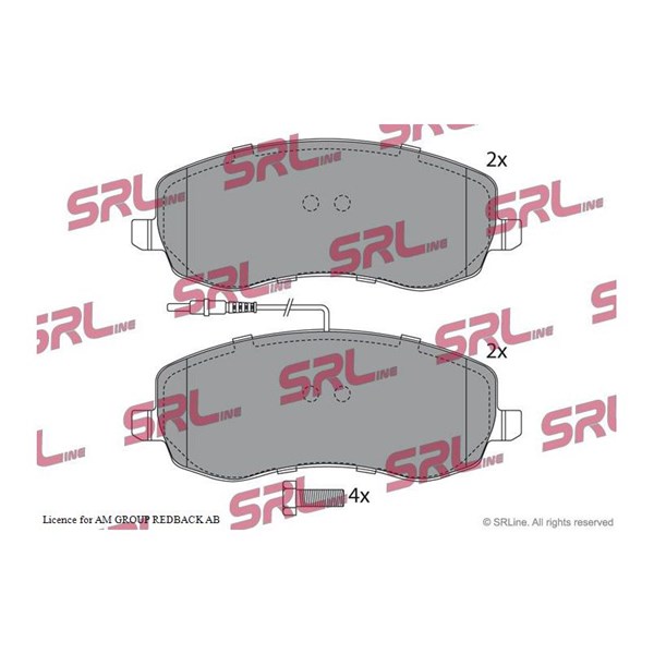 Bromsbeläggsats, Framaxel Srline S70-0566 SRLine