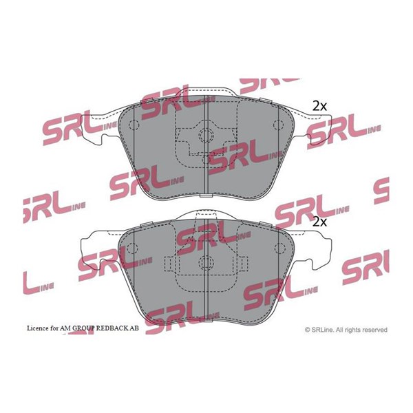 Bromsbeläggsats, Framaxel Srline S70-0583 SRLine