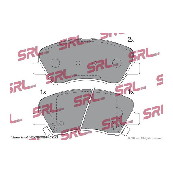 Bromsbeläggsats, Framaxel Srline S70-0620 SRLine