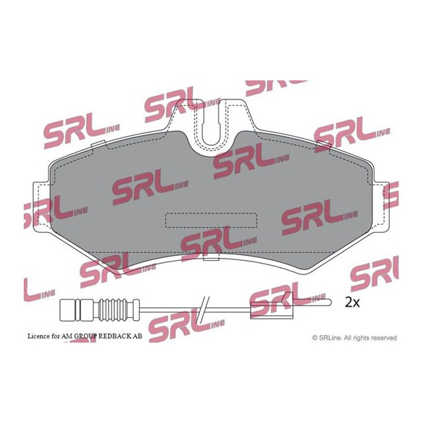 Bromsbeläggsats, Bakaxel Srline S70-1061 SRLine