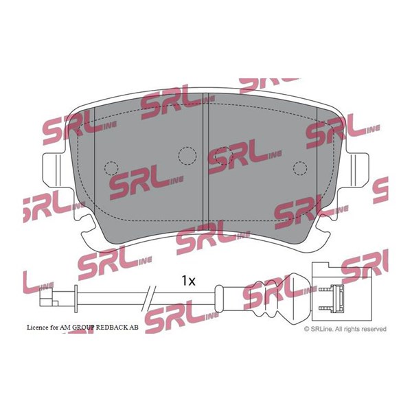 Bromsbeläggsats, Bakaxel Srline S70-1113 SRLine