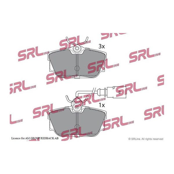 Bromsbeläggsats, Bakaxel Srline S70-1157 SRLine