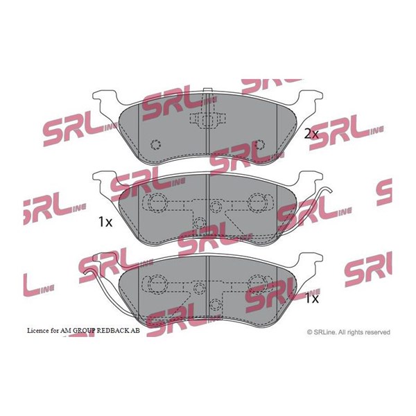 Bromsbeläggsats, Bakaxel Srline S70-1192 SRLine