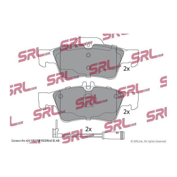 Bromsbeläggsats, Bakaxel Srline S70-1193 SRLine