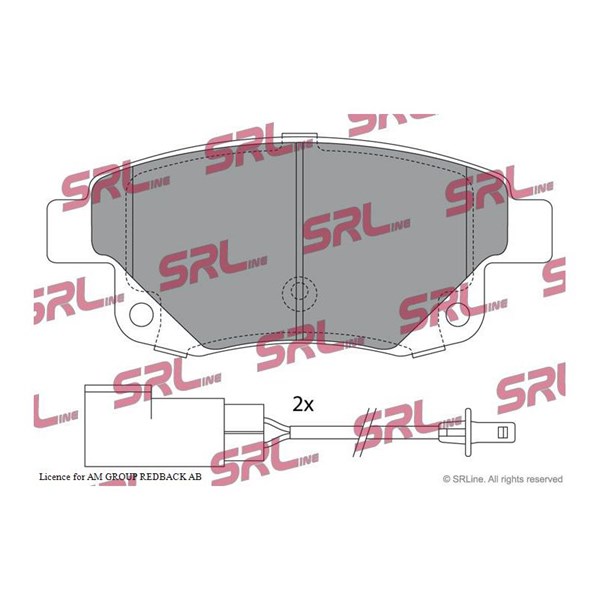 Bromsbeläggsats, Bakaxel Srline S70-1218 SRLine