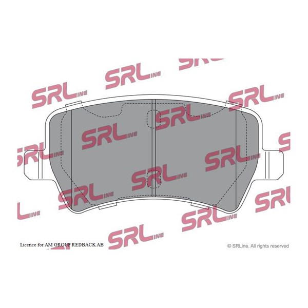 Bromsbeläggsats Solid, Bakaxel, Framaxel Srline S70-1439 SRLine