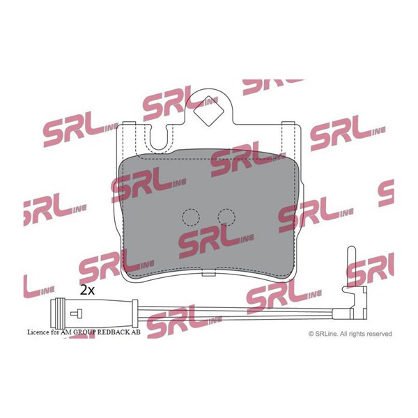 Bromsbeläggsats, Bakaxel Srline S70-1499 SRLine