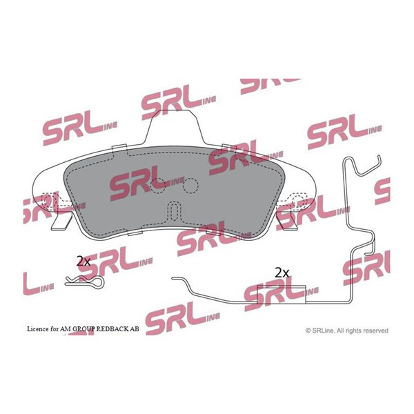 Bromsbeläggsats, Bakaxel Srline S70-1568 SRLine