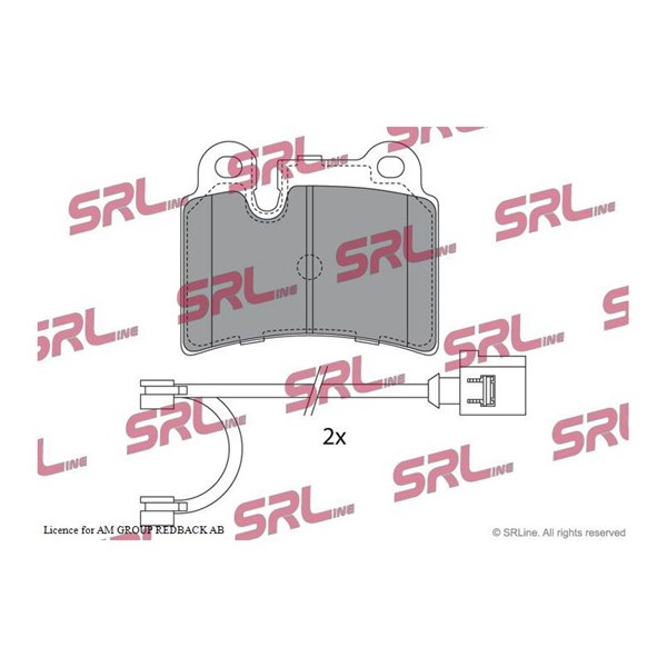 Bromsbeläggsats, Bakaxel Srline S70-1576 SRLine