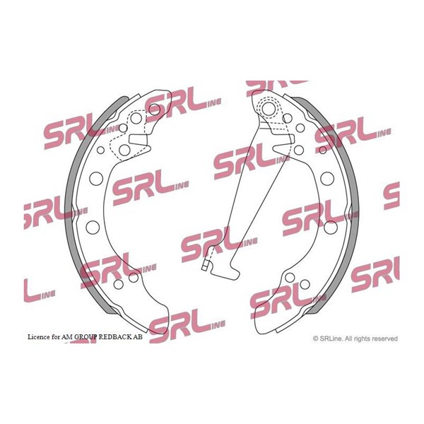 Bromsbackar, sats, Bakaxel Srline S72-1001 SRLine