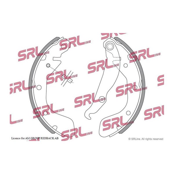 Bromsbackar, sats, Bakaxel Srline S72-1003 SRLine