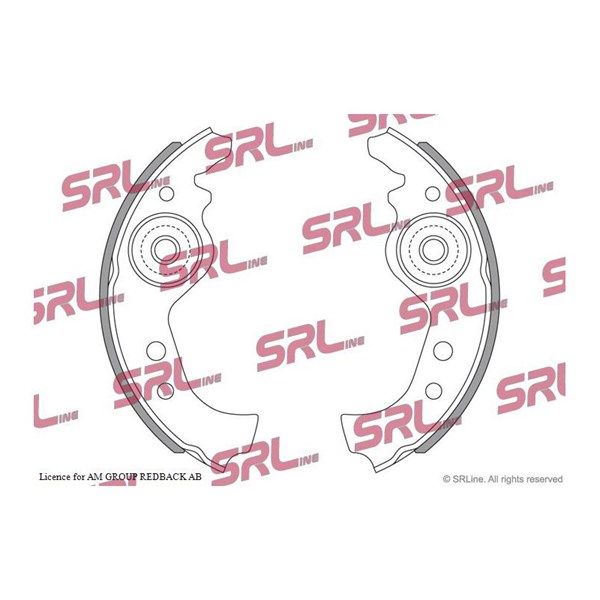 Bromsbackar, sats, Bakaxel Srline S72-1004 SRLine