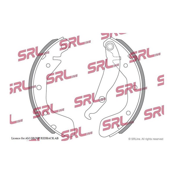 Bromsbackar, sats, Bakaxel Srline S72-1005 SRLine