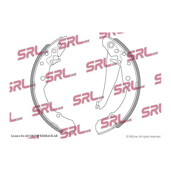 Bromsbackar, sats, Bakaxel Srline S72-1007 SRLine