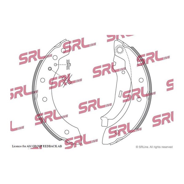 Bromsbackar, sats, Bakaxel Srline S72-1008 SRLine