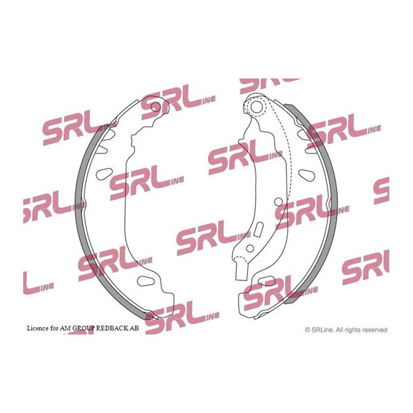 Bromsbackar, sats, Bakaxel Srline S72-1010 SRLine